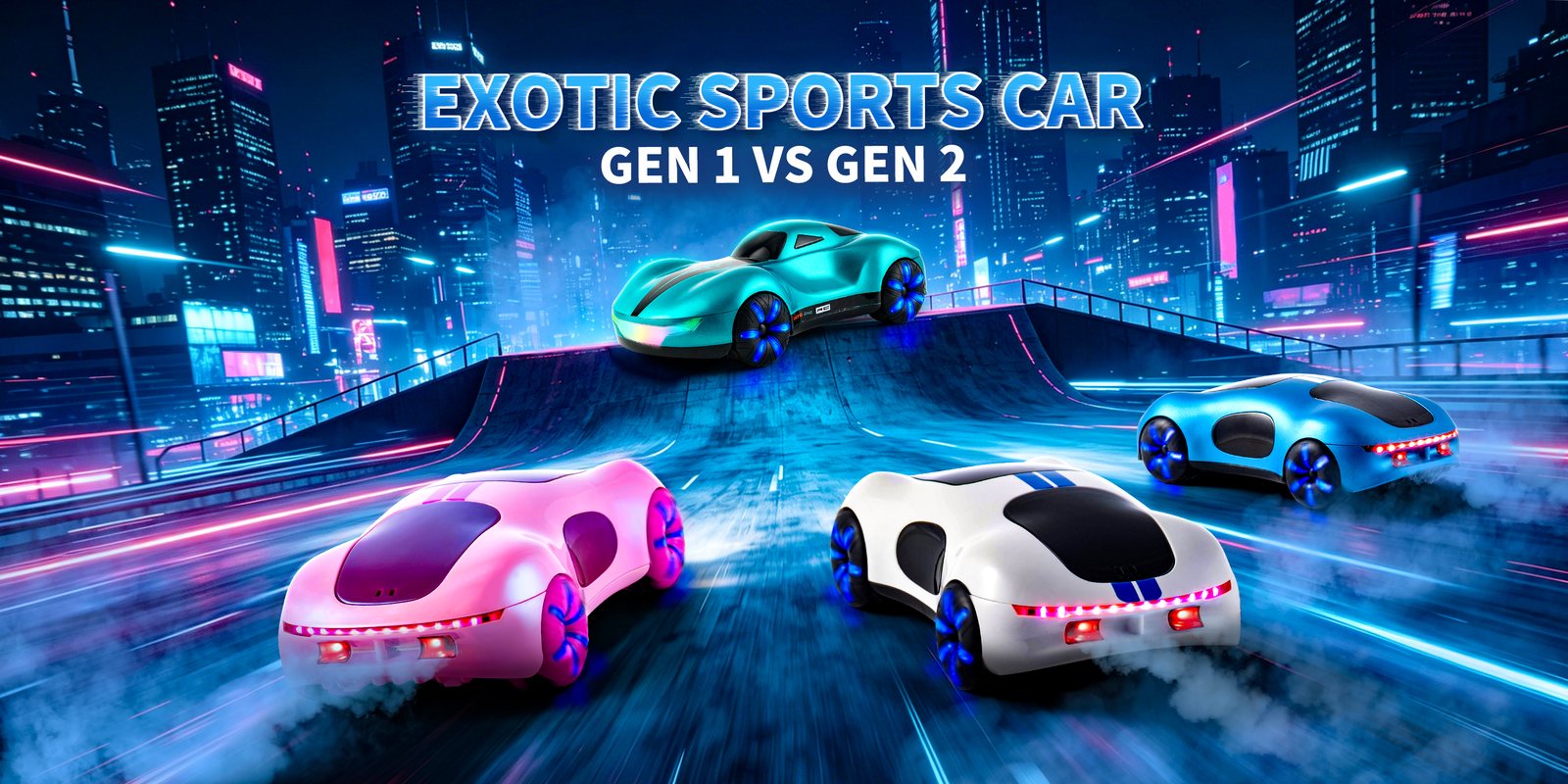 AEROQUEST exotic sports gesture stunt cars, gen 1 and gen 2