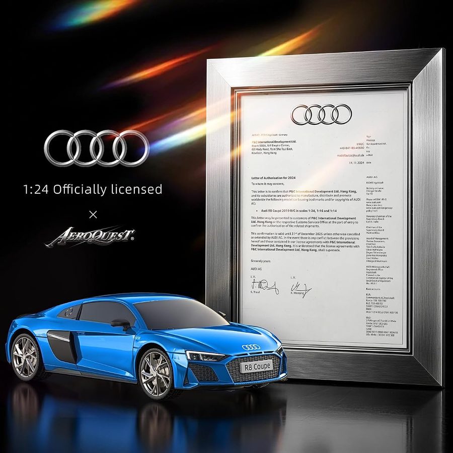 Audi R8 Coupe 1:24 — Ara Blue view 2