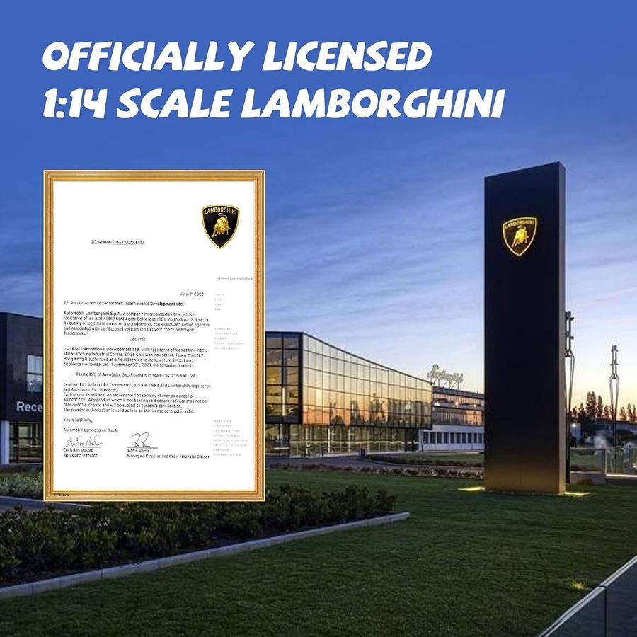 Lamborghini 1:14 — Yellow, scissor doors view 2