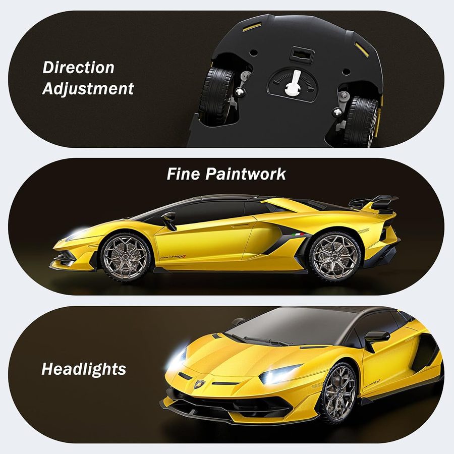 Lamborghini SVJ 1:16 — Yellow, two batteries view 4
