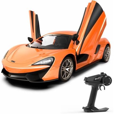 McLaren 570S 1:14 — Orange, dihedral doors view 1