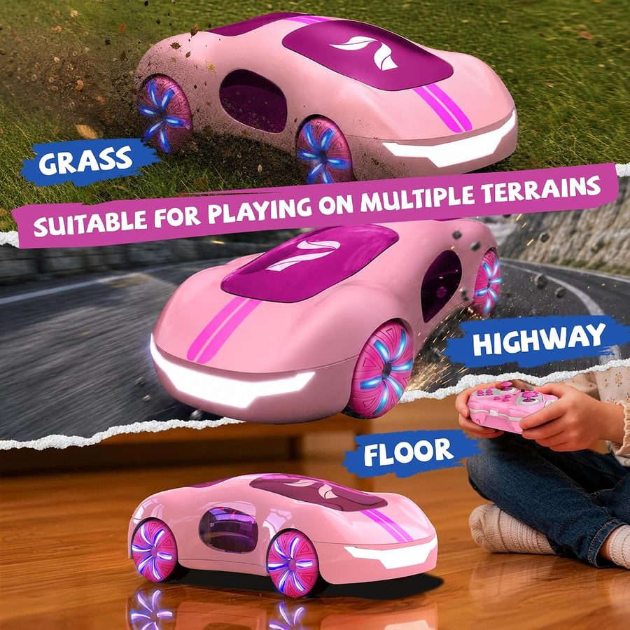 Pink Gesture Stunt Car view 4