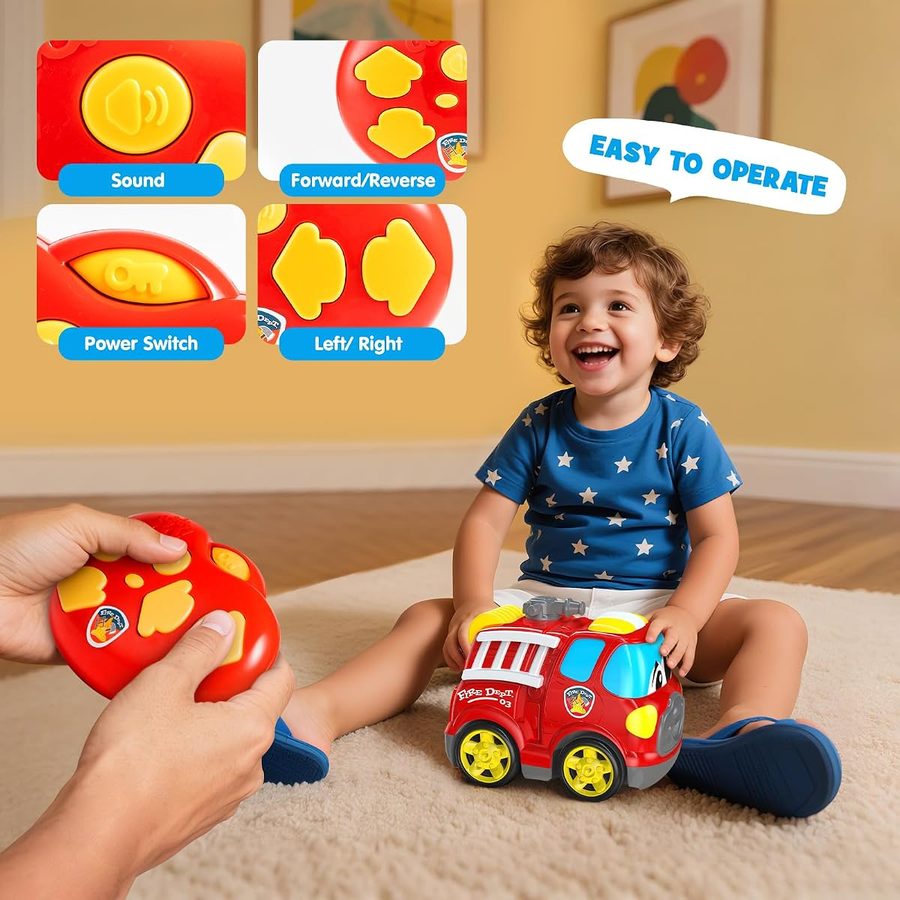 Toddler Fire Truck — hose button view 3