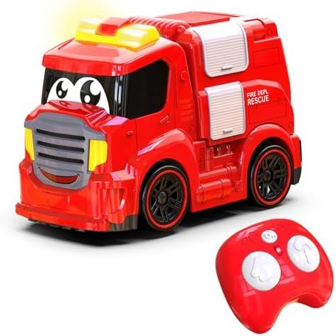 AEROQUEST Toddler Fire Truck — red roof button