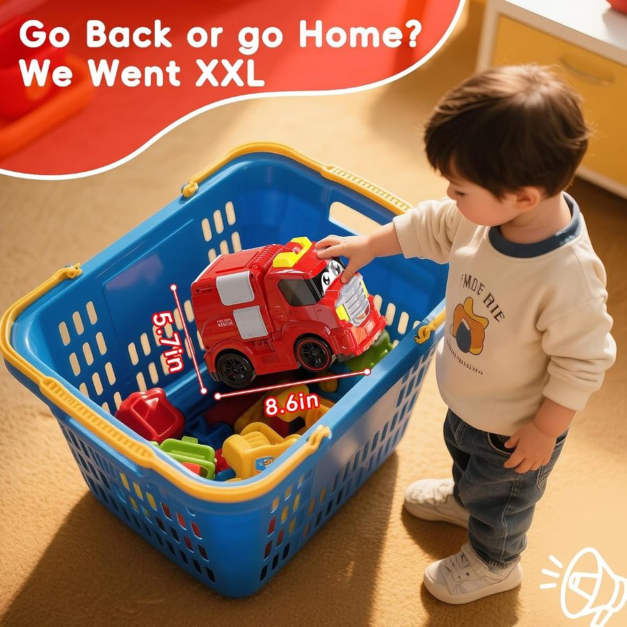 Toddler Fire Truck — red roof button view 2