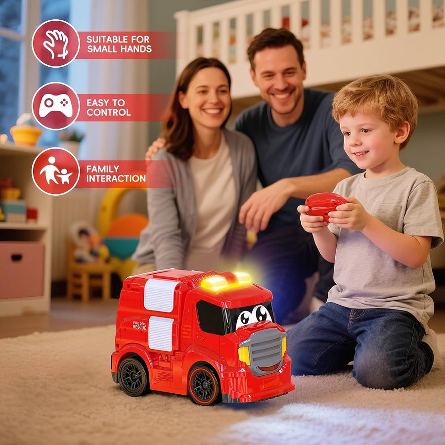Toddler Fire Truck — red roof button view 4