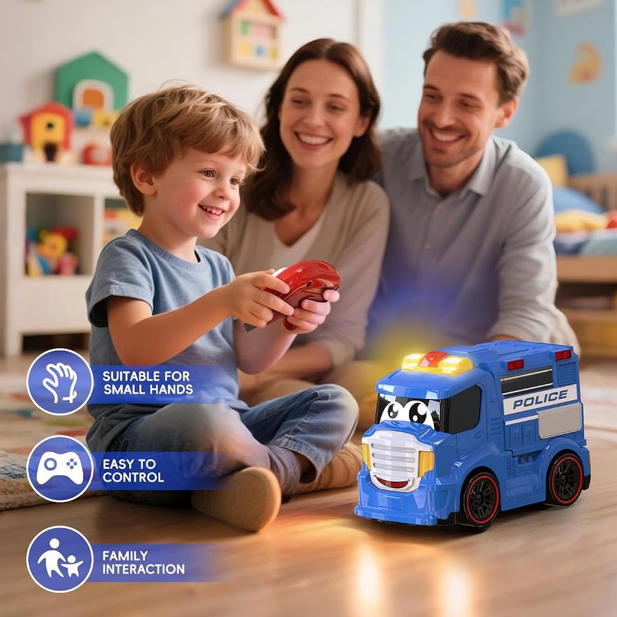 Toddler Police Car — siren roof view 4