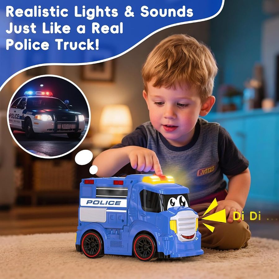 Toddler Police Car — siren roof view 5